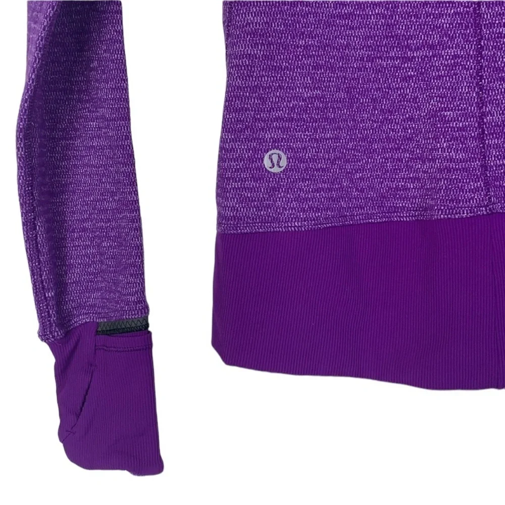 - Lululemon Runderful Violet Purple 1/2 Zip Rulu Pullover Top - Picture 14 of 15